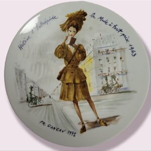 D'arceau-limoges Vintage Les Femmes Du Siecle Collector's Plate 1943
